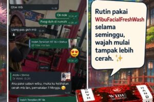 Wajah tampak cerah pakai WibuFacial FreshWash