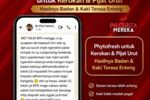 Kerokan atau pijat urut jadi makin nyaman…pakai Phyto Fresh