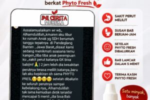 Perut Melilit, BAB Susah? Konsumen Ini Coba Phyto Fresh, Begini Pengalamannya! ❤️